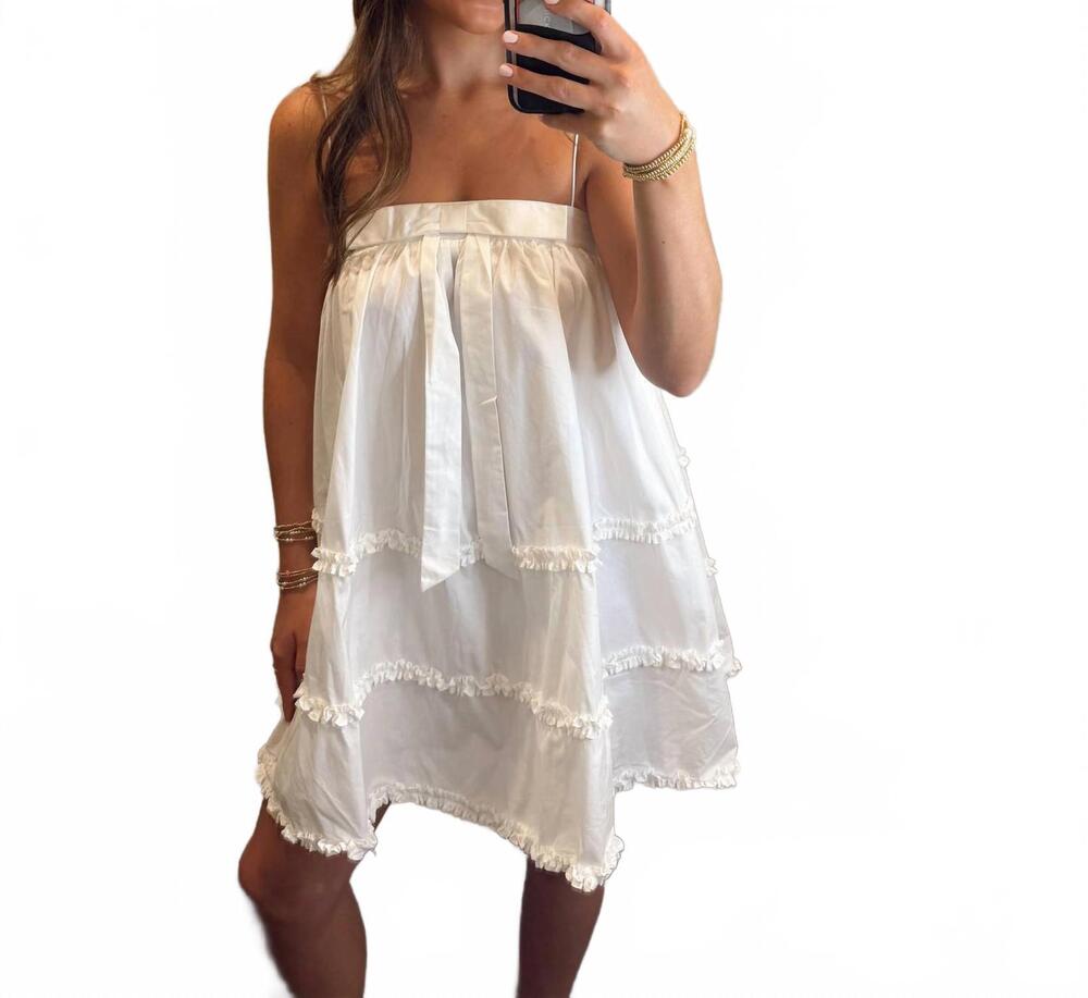NEW MABLE the babydoll dress in white
